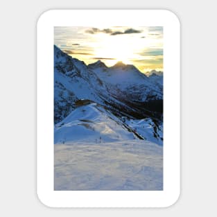 Sunset Lech am Arlberg Austrian Alps Austria Sticker